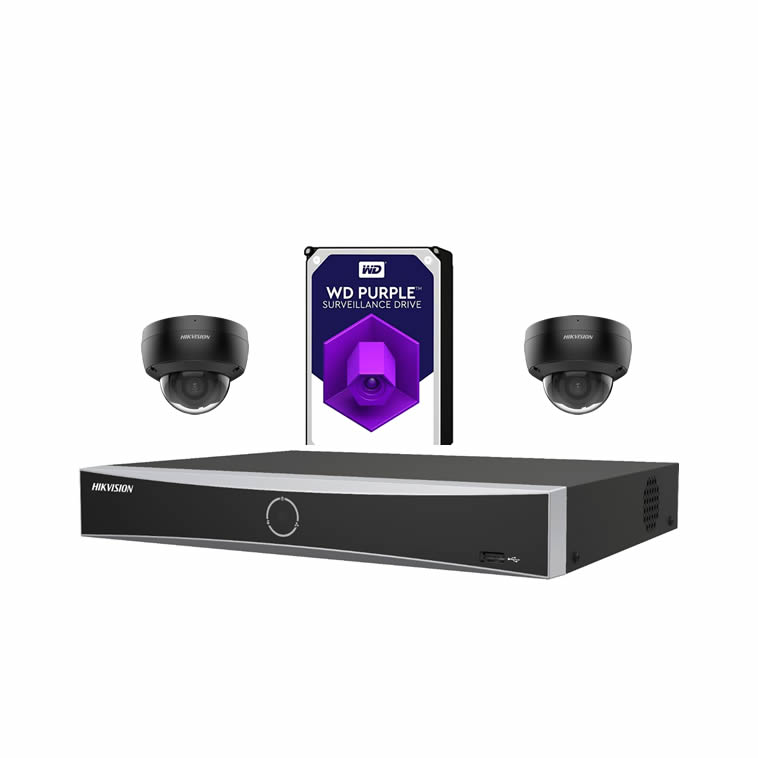 set 2x dome zwart hybride